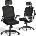 GABRYLLY Ergonomic Office Chair, High Back Home Desk Chair with Flip-Up Arms, 3D Headrest, 90-120° Tilt and Wide Cushion Seat, Big and Tall Computer Chairs for Man Woman, Mesh Chair -Midnight Cloud by GABRYLLY