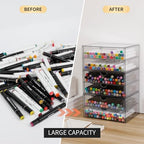 Clear Desk Drawer Organizer, 6 Drawers, Plastic - Image 4