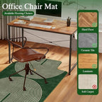 Office Chair Mat for Hardwood Floor & Tile Floor,48"X 60"-Convex Geo Green - Image 3