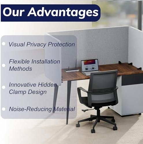 Desk Privacy Panel Sound Absorbing & Proof Desk Divider for Office - Image 4