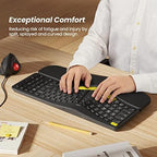 Nulea Ergonomic Split Keyboard Wireless with Wrist Rest 7 Color Backlight - Image 2