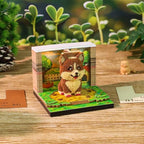 3D Calendar 2027, Tear-Away Desk Calendar, Paper Art Memo Pad, LED Light (Corgi) - Image 4