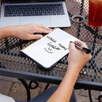 Quartet Portable Glass Dry-Erase Pad, 5" x 8", Closeable Cover, Kickstand, Desktop, White Board, Notepad, Travel, Blue (Q090GDPN03) - Image 2