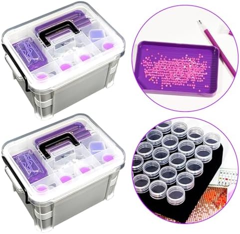 CXJINZE Diamond Painting Tools Accessories Storage Kit, Purple - Image 4