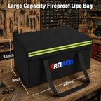 Fireproof Lipo Bag, Large capacity Explosion-proof lipo battery Box for Charging and Storage, 22 x 9 x 9.5inch Waterproof Bag for Documents and Valuables - Image 4