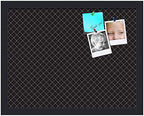 PinPix 18x14 inch Cork Bulletin Board. This Decorative Framed Pin Board Comes with Diamond Pattern in Black Design and Satin Black. Ideal for Home, Office Decor or School (PinPix-120) - Image 2