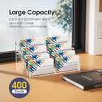 MaxGear 4 Pack Acrylic Business Card Holder, Card Display Stand, 8 Pockets - Image 2