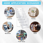 4 Pcs 5 Tier Acrylic Brochure Display, 4 Inch Wide, Wall or Desk - Image 6