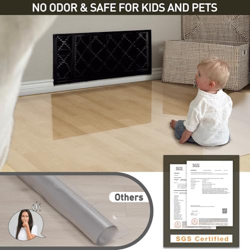 Area Floor Mat for Home, 3'×5' Transparent No Slip Vinyl Area Rug - Image 4