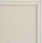 Kate and Laurel Makenna Rectangle Framed Linen Fabric Pinboard; 24 x 36; Soft White; Traditional Beaded Bulletin Board for Vintage Home Wall Organization or Aspirational Vision Board - Image 6