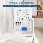 16x12 Clamp-On Desk Whiteboard, Double Sided Magnetic Dry Erase Memo Board - Image 4