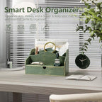 Rebee Vision Mail Organizer for Desk with 4-Slot Letter Rome Decor, Green - Image 3
