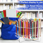 Eersida 120 Slot Acrylic Pen Holder Pen Clear Pencil Holder Display Stand Marker Organizer Acrylic Desktop Organizer the Hole Diameter Is 0.5 Inch for Art Supply Makeup Brushes Storage Craft Shows - Image 5