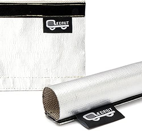Heat Shroud Sleeve Aluminized 2 Pcs for Ultimate Heat Protection Hose Wire Shield 1-1/2''I.D. x 10FT, with 20 Pcs 7.8Inch Stainless Steel Cable Metal Zip Ties - Image 4
