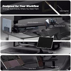 ULTRARM Moodular Wooden Monitor Stand Desk Organizer, Standard 33.4" Walnut - Image 5