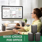 Sherr 50 Pack Black Pen Holders for Desk Pen Cups Bulk Pencil Organizer Makeup Brush Holder Matte Pencil Cups Ins Style for Office Home Back to School Supplies, 2.76 x 3.94 Inches - Image 6