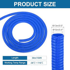 MECCANIXITY 3/8" 100ft Split Wire Loom Tubing w/Installation Tool Blue - Image 2