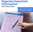 Find It File Folder Notepad, 72-Ct 3rd-Cut Tab Organizer Folders, Lavender - Image 2