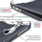 DONGKE Compatible with MacBook Neo 13 Inch Case 2026 A3404 A18 Pro chip & Touch ID, Plastic Hard Shell with Keyboard Cover, Screen Protector & Dust Plugs, Astronaut - Image 3