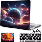 Mektron Case for 13.5" Microsoft Surface Laptop 5/4/3 with Metal Palm Rest Model 1951/1868, 2019/2021/2022 Release Plastic Hard Shell Cover with Screen Protector, Planets by Mektron