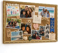 24x36 Cork Bulletin Board with Vintage Gold Ornate Frame for Notes Memories by FOLKOR