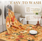 DUKINO 2x12 Washable Runner Rug, Non Slip Long Kitchen Runner Rug, Orange - Image 6