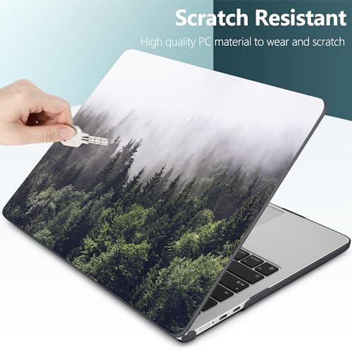 DONGKE for MacBook Air 13 Inch Case M5 2026 M4 2025 M3 M2 2024-2022 A3449 A3240 A3113 A2681, Plastic Hard Shell & Keyboard Cover & Screen Film for MacBook Air 13.6 Inch Case - Forest - Image 3