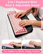 Ergonomic Cloud Wrist Rest Set for Keyboard and Mouse, Black - Image 3