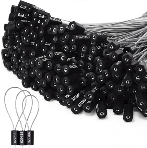 Nuogo 200 Pcs Black Steel Security Cable Seals by Nuogo