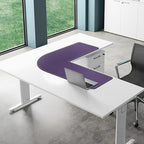 Mydours L-Shape Desk Pad, (38"+38") x13 Large PU Leather Corner Mat, Purple - Image 3