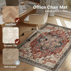 36"x48" Office Chair Mat for Hardwood Floor, Non-Slip Washable Annatto - Image 3