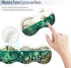 TGFEWYTJYJ Extended Gaming Mouse Pad,Memory Foam Ergonomic Keyboard Mouse Wrist Rest Support Set,Large Desk Mat with Stitched Edges,Non-Slip Base Mousepad Home Office,Sea Octopus - Image 5