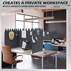 Dunzoom 86 x 16.5 Inch Foldable Felt Desk Dividers for Students Acoustic Portable Fold Classroom Table Privacy Felt Boards for Workstation Office Home Furniture Partition Dividers(Vintage) - Image 4