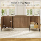 63" Executive Desk with 6 Drawers & 2 Storage Cabinet - Image 5