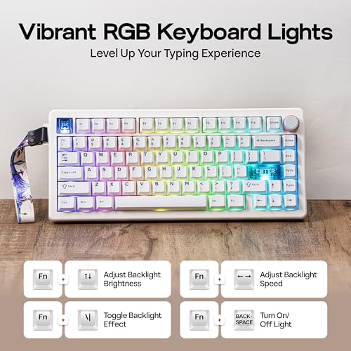 MechLands CIDOO QK75 VIA Programmable 75% Compact Keyboard with KiiBoom Premium Acrylic Transparent Keyboard Dust Cover - Image 4