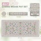 iCasso Mouse Pad with Wrist Rest, Large Desk Mat Set, Purple - Image 2