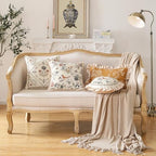 ISAENNE Designer Linen Throw Pillow Cover,Set of 2,18"x18"-Cornucopia A - Image 6