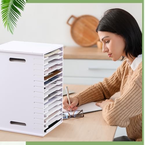 Juexica 1 Pack 15 Tier Scrapbook Paper Organizer for Sizes 8.5" x 11" - Image 6