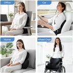 BEBAS Ergonomic Memory Foam Lumbar Support Pillow for Car, Black - Image 7