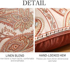 ISAENNE Vintage Linen Throw Pillow Cover,Set of 2,18"x18"-Chauffrey A - Image 4