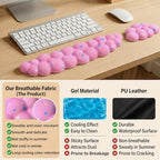 Cloud Wrist Rest Set for Keyboard & Mouse. Silky Fabric Surface - Image 6