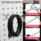 320PCS Pegboard Accessories Kit, Pegboard Hooks Assortment with Bins and Stainless Steel Peg Locks, Tool Organizer for 1/8" and 1/4" Pegboards, Garage Wall Organization, Workshop and Tool Storage - Image 4