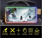 Gaming Mouse Pad - Desk Mat Gaming Mouse Pad, 90x40 Medium Extra Large Extended Big Long Huge XL XXL and XXXL RGB LED Light Mousepad for a Computer, PC Mats Mousepads Frostblade Warrior - Image 4