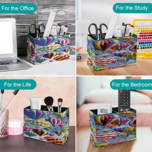 PU Leather Multi-Compartment Pen Holder Desktop Organizer Pencil Cup Storage Caddy for Office Home Supplies WlsFqCb - Image 4
