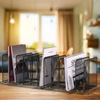 Simple Houseware 5 Section Upright File Sorter Organizer, Black - 2 Pack - Image 5