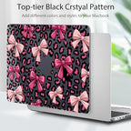 Tuiklol for 2025 2024 2023 MacBook Air 15 inch Case M4 M3 M2 Chip, Model A3241 A3114 A2941 Hard Shell Case with Keyboard Cover & Screen Protector for MacBook 15.3'' Cover, Leopard Print Bow - Image 3