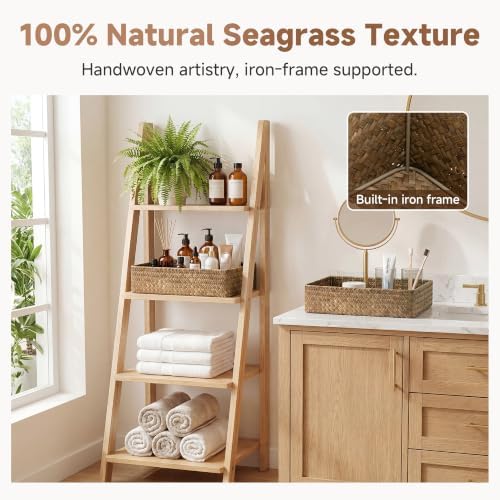 StorageWorks Large Bathroom Baskets, Wicker Storage Baskets for Shelves - Image 4