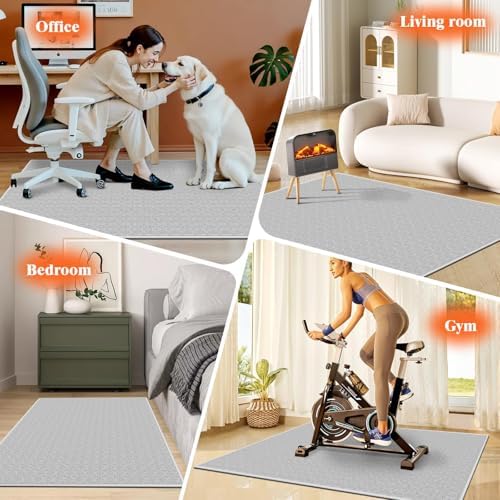 KMAT Office Chair Mat, 45x53in Heavy Duty Hardwood/Tile Floor Protector, Computer Desk Mat for Rolling Chairs, Work, Study, Office, White - Image 7