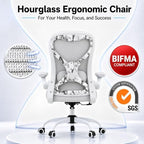 Ergonomic Home Office Chair, 4-Way Lumbar, Thick Cushion, 330LBS - Image 5