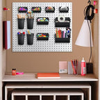 Pegboard Bins And Cups, 12 Pack Peg Board Hardware Nail and Screw Organizer - Image 6